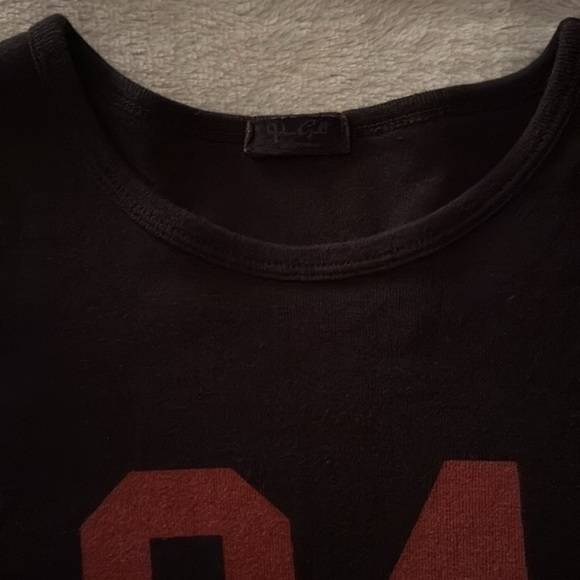 Black and Red Brandy Melville 84 Long Tee - Picture 2 of 3